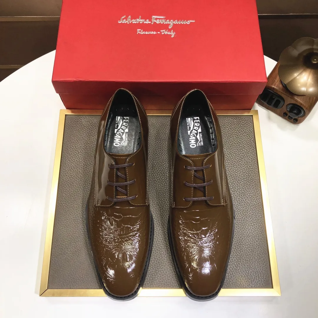 Men's shoes 💰480💰[Ferragamo/Ferragamo] The latest model in the counter, original imported cowhide fabric + sheepskin lining + original luxury metal buckle + original combination outsole, no pressure in comparison 38--44 (custom-made for 45, non-refundable)